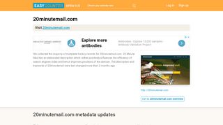 
                            9. 20 Minute Mail (20minutemail.com) - 20 minute mail ...