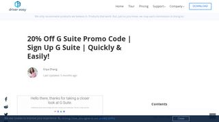 
                            9. 20% Off G Suite Promo Code | Sign Up G Suite | …