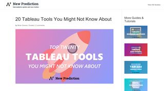
                            3. 20 Tableau Tools You Might Not Know About - New Prediction