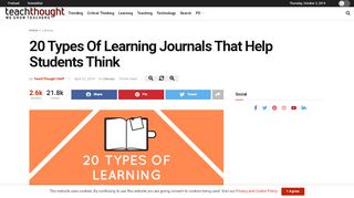 
                            9. 20 Types Of Learning Journals That Help Students Think