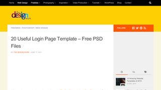 
                            1. 20 Useful Login Page Template – Free PSD Files – …