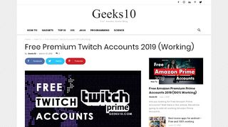 
                            2. 20+ Working Free Twitch Accounts 2019 - Stream on twitch