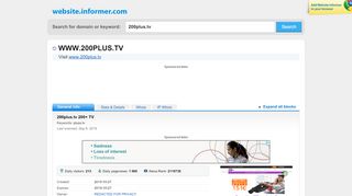 
                            8. 200plus.tv at WI. 200plus.tv 200+ TV - Website Informer
