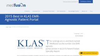 
                            7. 2015 Best in KLAS EMR-Agnostic Patient Portal - Medfusion