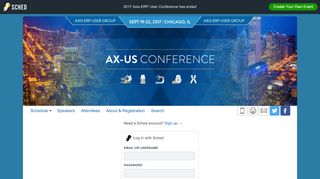 
                            7. 2017 Axis ERP User Conference: Log In