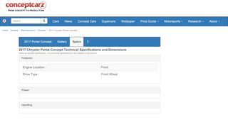 
                            9. 2017 Chrysler Portal Concept Technical Specifications and Dimensions