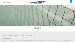 
                            9. 2017 Tryouts - Virginia Elite Volleyball Club