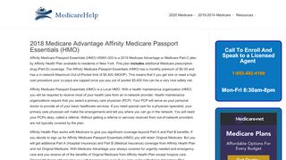 
                            8. 2018 Affinity Medicare Passport Essentials (HMO) H5991-003 ...