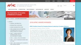 
                            8. 2018 AFMC Award Winners | The Association of Faculties of Medicine ...