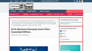 
                            9. 2018 Albertsons Monopoly Game Offers Guaranteed Millions ...