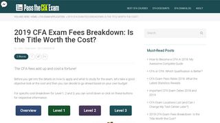 
                            7. 2018 CFA Exam Fees Breakdown: Is the Title Worth the Cost?