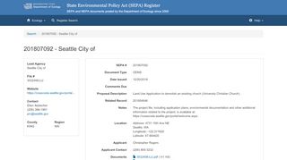 
                            7. 201807092 - Seattle City of - SEPA Administration