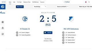 
                            7. 2018/2019 | Bundesliga | 30 - FC Schalke 04 : TSG 1899 ...