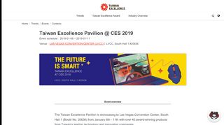 
                            2. 2019-01-11 Taiwan Excellence Pavilion @ CES 2019 - 台灣精品