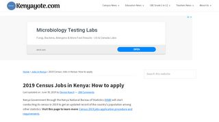 
                            6. 2019 Census Jobs in Kenya: How to apply | Kenyayote