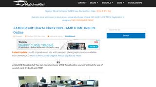 
                            9. 2019 JAMB Result is Out : Check Your UTME Results NOW! - MSG