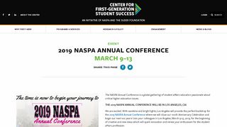 
                            8. 2019 NASPA Annual Conference - firstgen.naspa.org