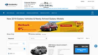 
                            4. 2019 New Subaru Vehicles in Kingston NY | Colonial Subaru