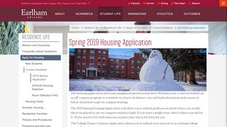 
                            5. 2019 Spring Application, Residence Life | Earlham College