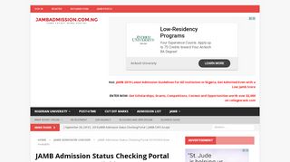 
                            7. 2019/2020 JAMB Admission Status Checking Portal Now Available ...