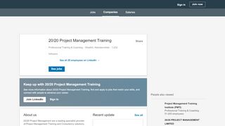 
                            3. 20/20 Project Management Training | LinkedIn