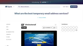 
                            7. 20minutemail - What are the best temporary email address ...