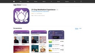 
                            3. ‎21-Day Meditation Experience on the App Store