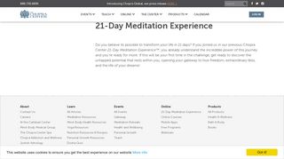 
                            1. 21-Day Meditation Experience | The Chopra Center
