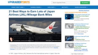 
                            5. 21 Ways To Earn Lots of Japan Airlines Mileage Bank Miles ...