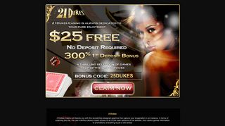 
                            1. 21Dukes Casino | Exclusive $25 Free No Deposit …