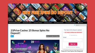 
                            3. 21Prive Casino: 25 Bonus Spins No Deposit! - New Free ...