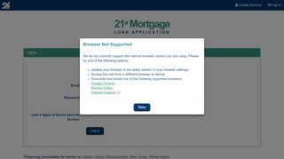 
                            2. 21st Mortgage Application - Login