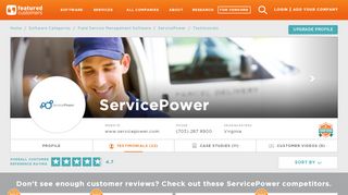 
                            8. 22 ServicePower Customer Testimonials & Customer ...