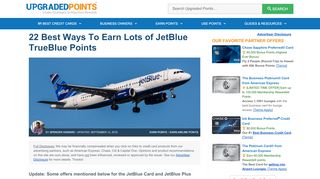 
                            7. 23 Best Ways to Earn Lots of JetBlue TrueBlue Points [2019]