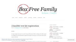 
                            7. 23andMe test kit registration | Box Free Family