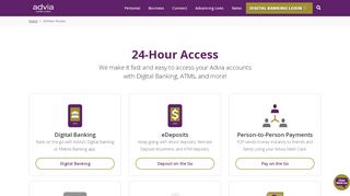 
                            1. 24-Hour Access | Advia Credit Union