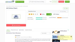 
                            3. 24 ONLINE CLIENT Reviews | Broadband | Wireless | Ratings
