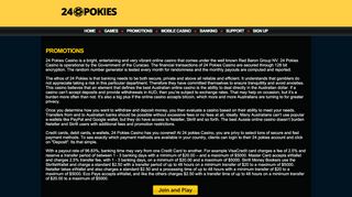 
                            6. 24 Pokies Casino Review - Banking