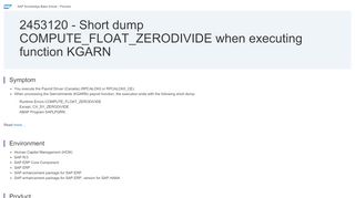 
                            8. 2453120 - Short dump COMPUTE_FLOAT_ZERODIVIDE …