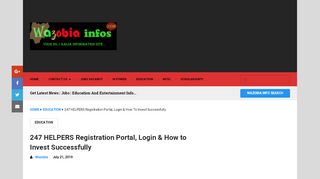 
                            1. 247 HELPERS Registration Portal, Login & How to Invest ...