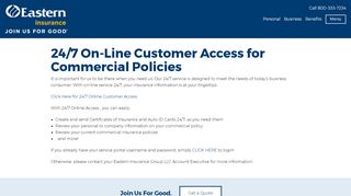 
                            1. 24/7 On-Line Customer Access | Eastern Insurance Group LLC