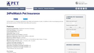 
                            8. 24PetWatch Pet Insurance - Pet InsurancePet Insurance