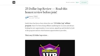 
                            5. 25 Dollar 1up Review — Read this honest review before join! - Medium