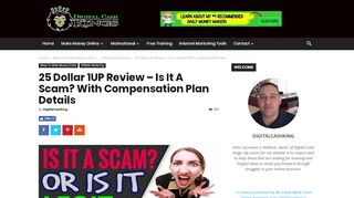 
                            3. 25 Dollar 1UP Review - Scam? Compensation Plan Exposed!