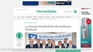 
                            5. 2,5 Prozent Dividende bei der Raiffeisen-Volksbank ...