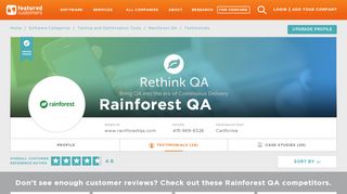 
                            7. 25 Rainforest QA Customer Testimonials & Customer ...