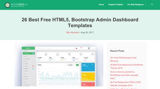 
                            9. 26 Best Free HTML5, Bootstrap Admin Dashboard Templates