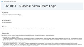 
                            6. 2611051 - SuccessFactors Users Login