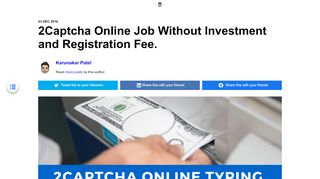 
                            8. 2Captcha Online Job Without Investment and …