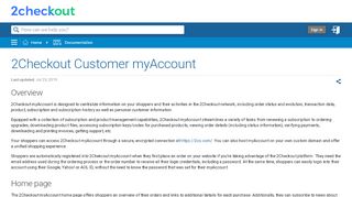 
                            3. 2Checkout Customer myAccount - knowledgecenter.2checkout.com